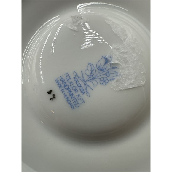 Set Of 5 Rare Kalocsa Espresso Demitasse Cups And Saucers Folklor K.F.T. Hungary - Picture 9 of 9